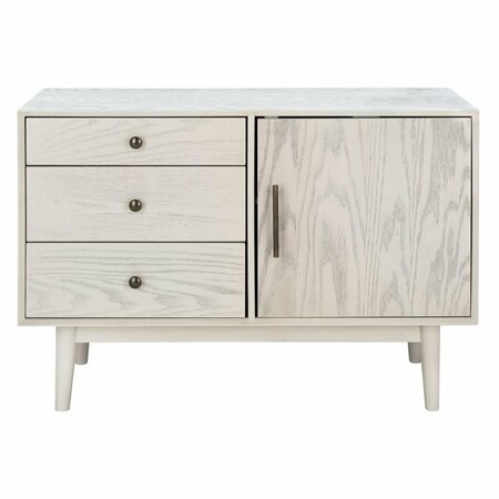 SAFAVIEH Elissa Mid-Century Small Media Stand, White Washed SFV2116A